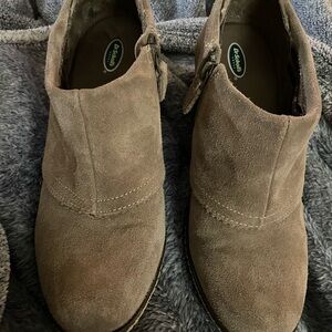 Dr. Scholl's Women’s Size 8.5US Balance Tan Suede Leather Cuffed Zip Ankle Boots